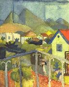 August Macke St. Germain bei Tunis oil on canvas